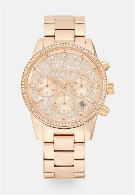 michael kors kinley watch rose gold|Michael Kors ritz chronograph.